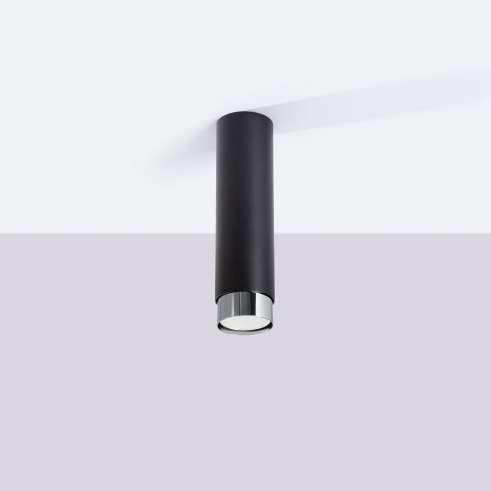 Plafonnier Acier Noir/Chromé GU10 1 Nero 22.5 — vue 3