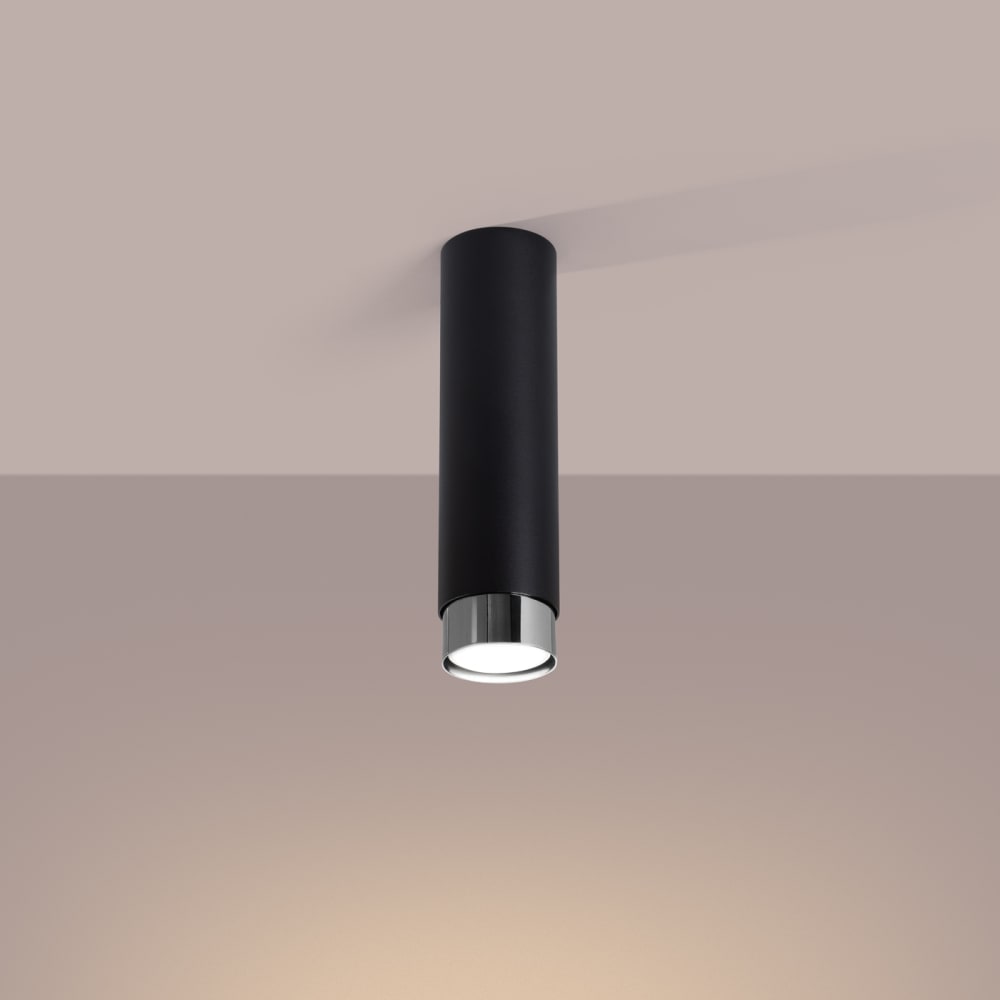 Plafonnier Acier Noir/Chromé GU10 1 Nero 22.5 — vue 4