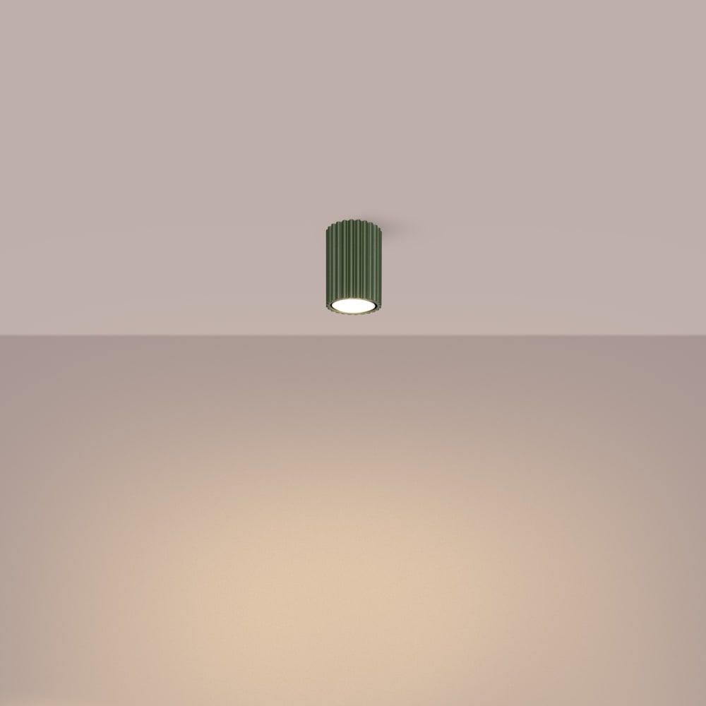 Plafonnier Aluminium Vert Olive GU10 1 Karbon 10 — vue 4