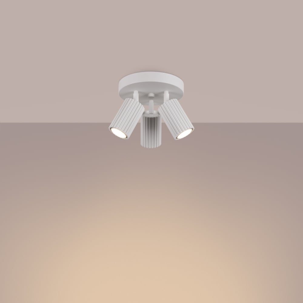 Plafonnier Aluminium Blanc GU10 3 Karbon — vue 4