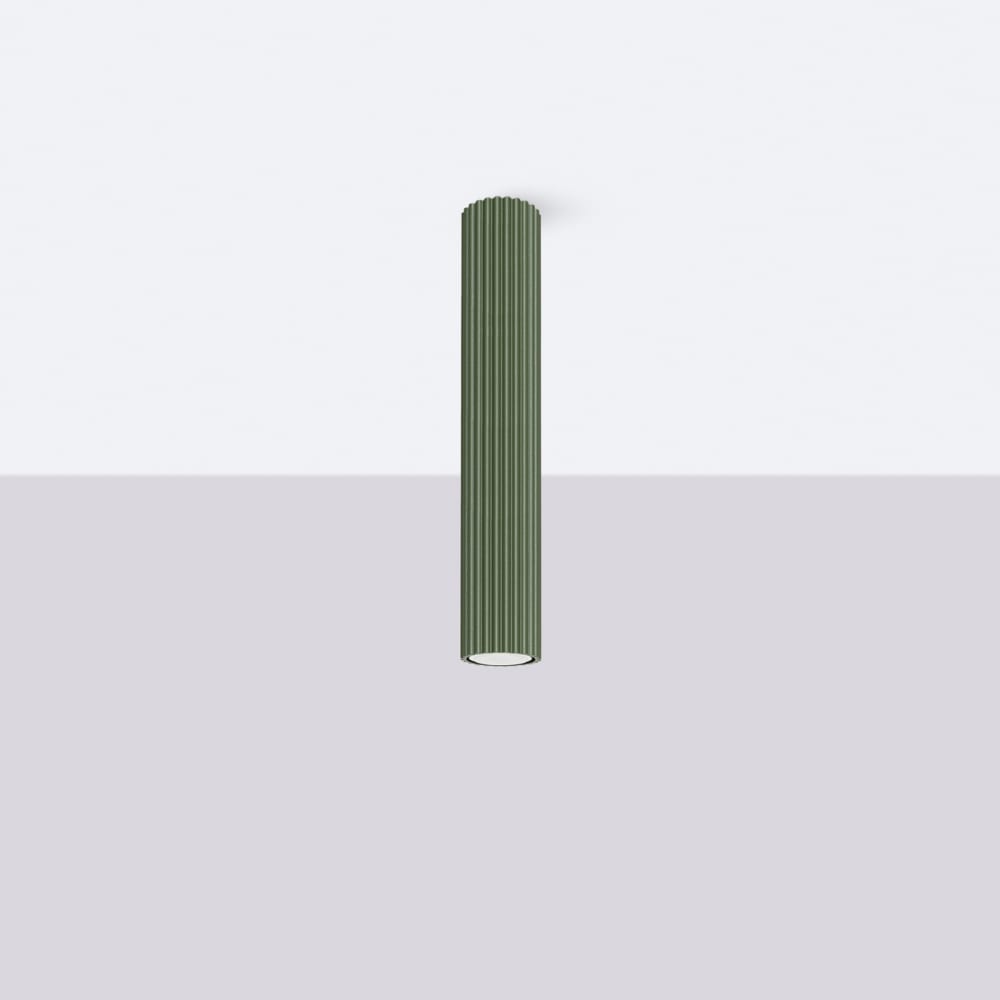 Plafonnier Aluminium Vert Olive GU10 1 Karbon 40 — vue 3