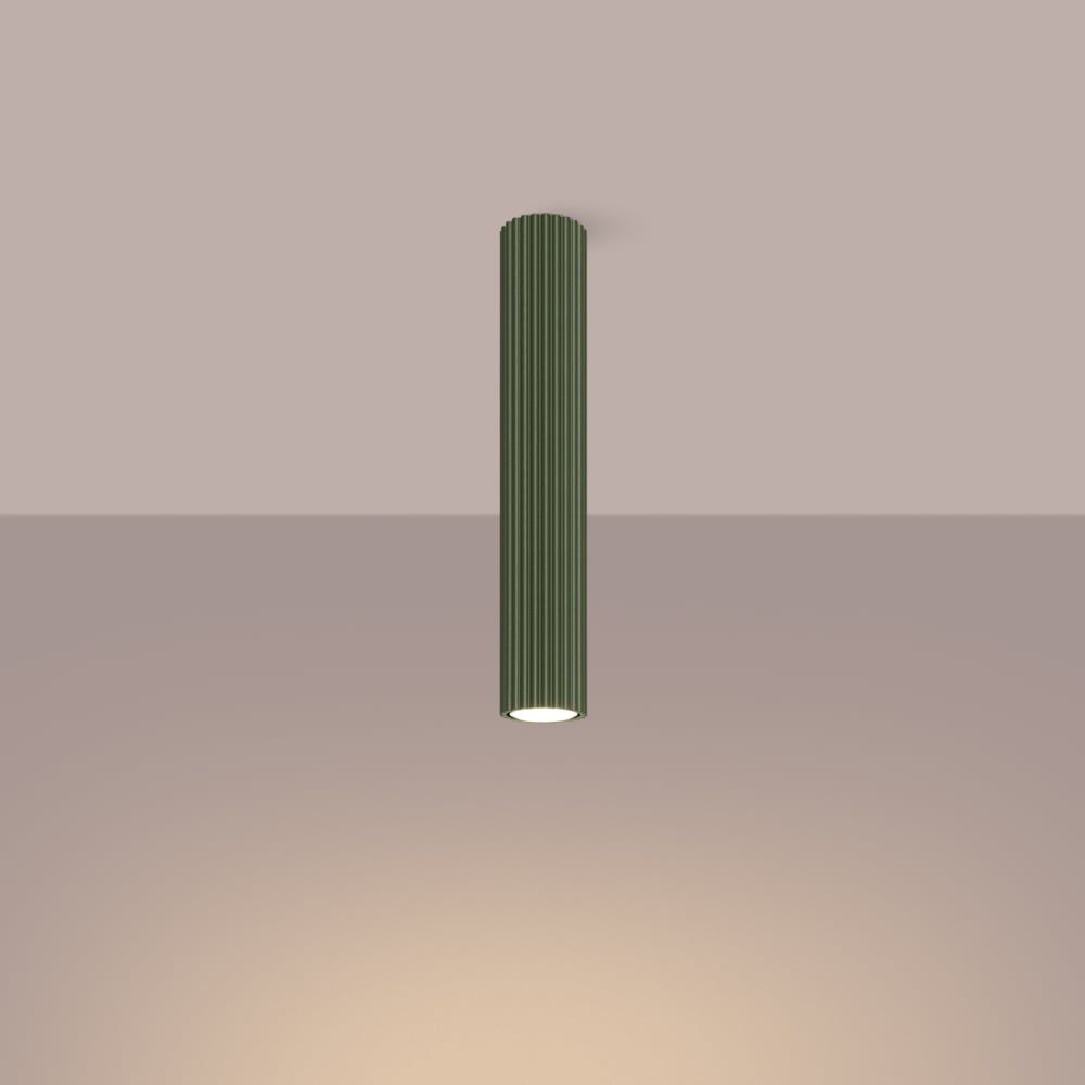 Plafonnier Aluminium Vert Olive GU10 1 Karbon 40 — vue 4