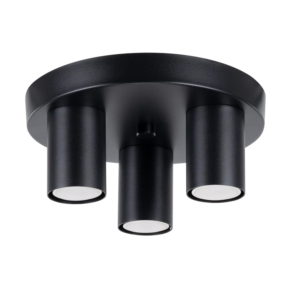 plafonnier Acier Noir