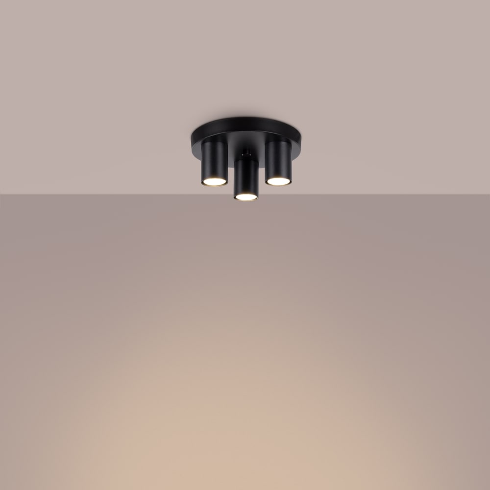 Plafonnier Acier Noir GU10 3 Lagos — vue 4