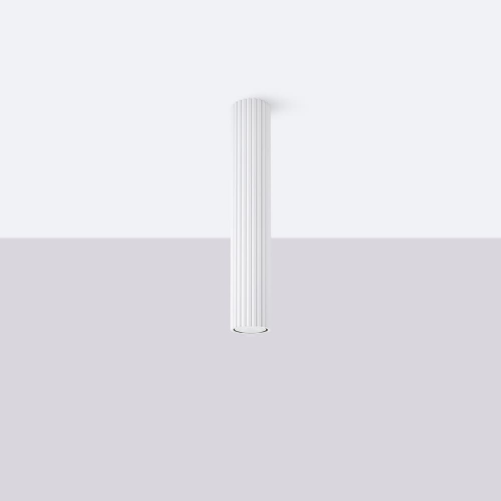Plafonnier Aluminium Blanc GU10 1 Karbon 40 — vue 3