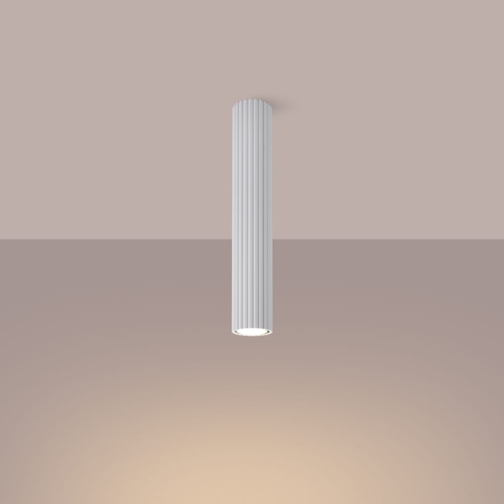 Plafonnier Aluminium Blanc GU10 1 Karbon 40 — vue 4