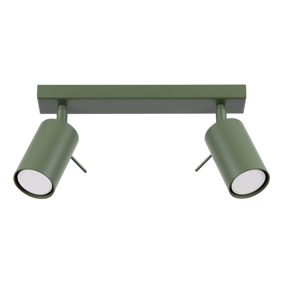 Plafonnier Acier Vert Olive GU10 2 Ring