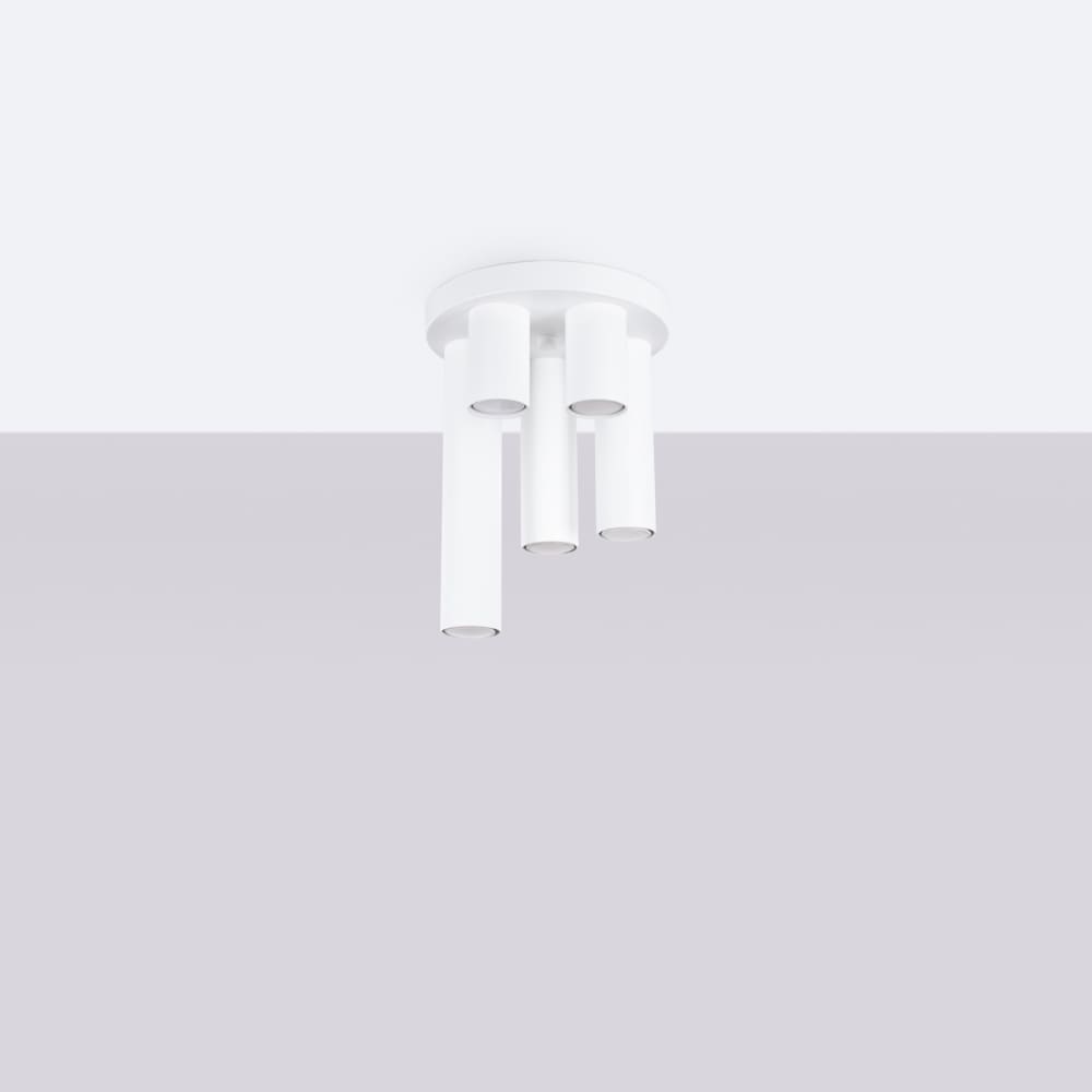 Plafonnier Acier Blanc GU10 5 Lagos — vue 3