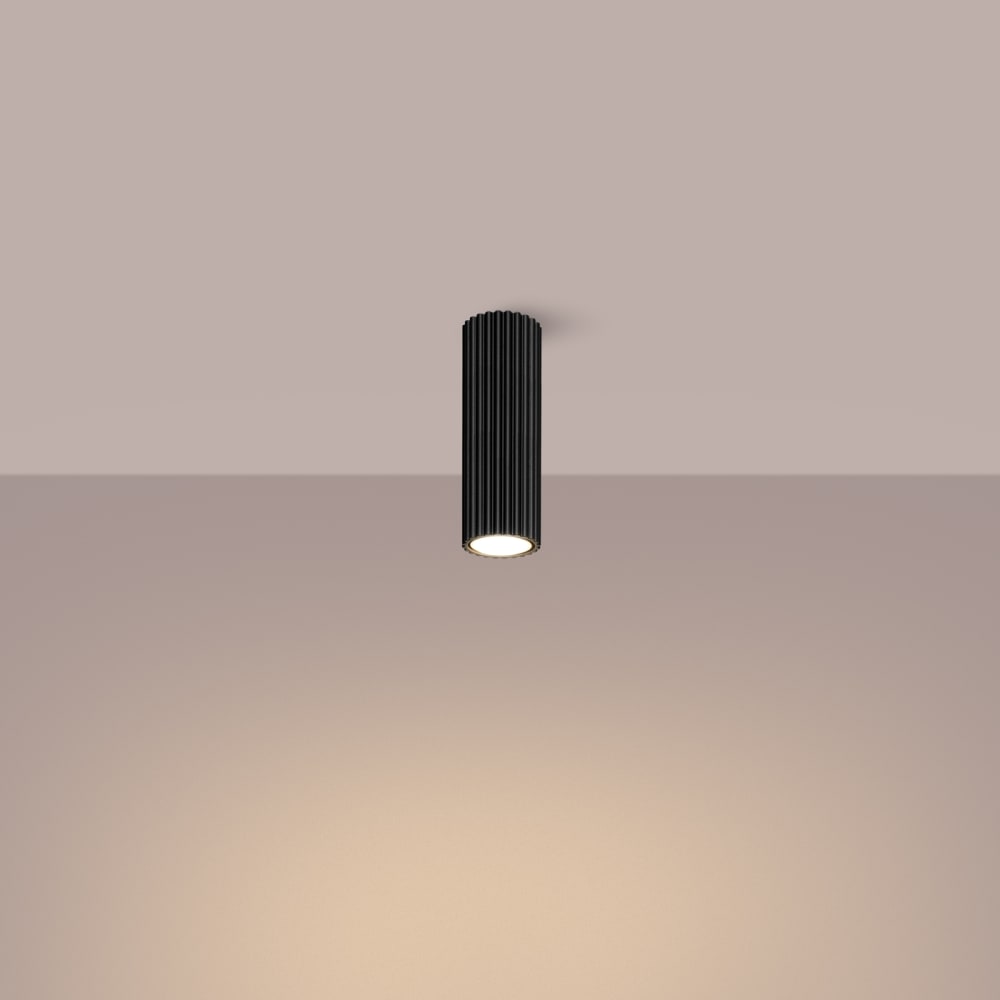 Plafonnier Aluminium Noir GU10 1 Karbon 20 — vue 4