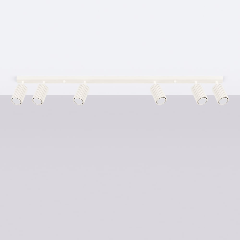 Plafonnier Aluminium Beige GU10 6 Karbon — vue 3