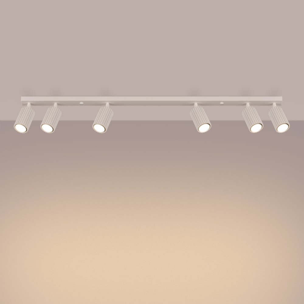 Plafonnier Aluminium Beige GU10 6 Karbon — vue 4