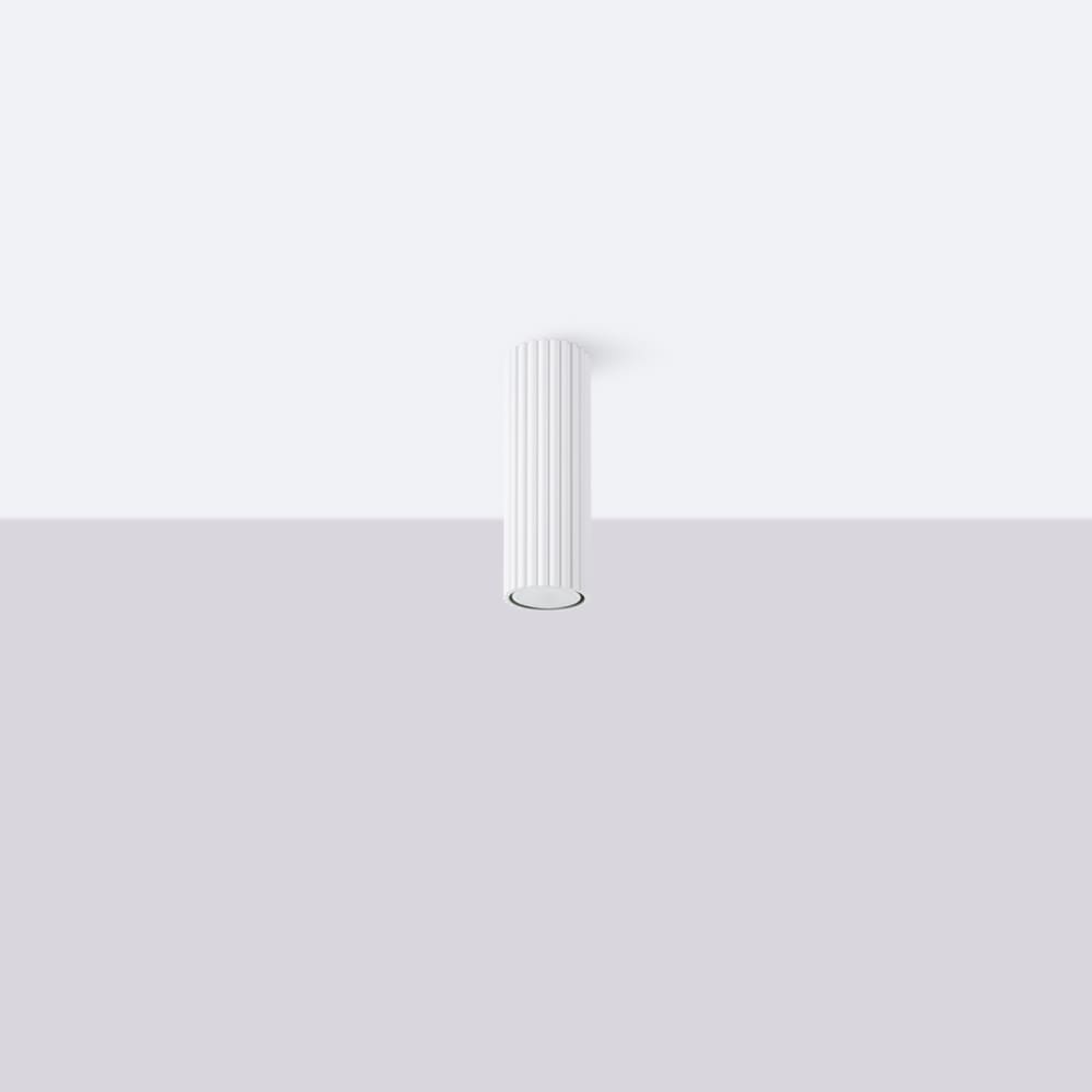 Plafonnier Aluminium Blanc GU10 1 Karbon 20 — vue 3