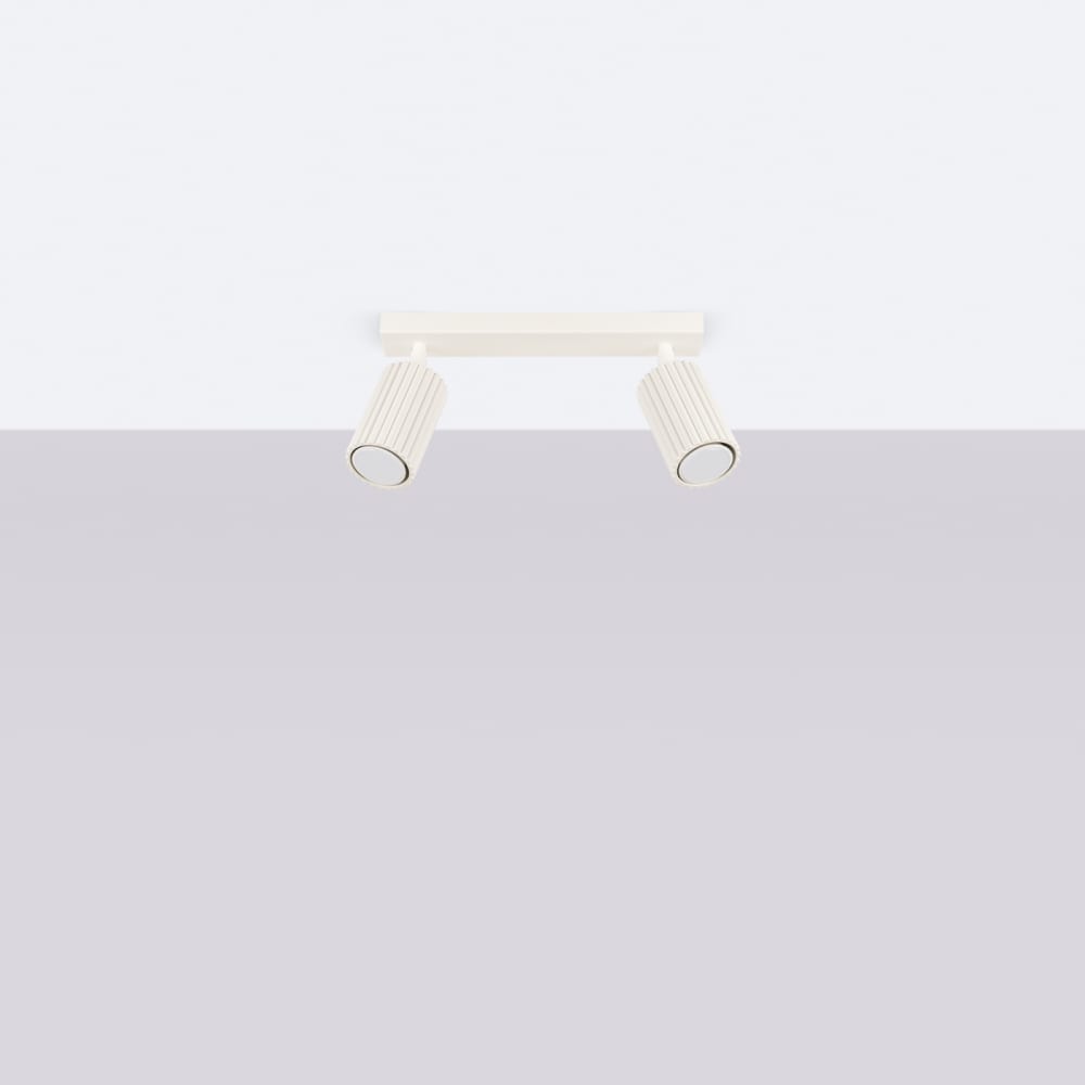 Plafonnier Aluminium Beige GU10 2 Karbon — vue 3