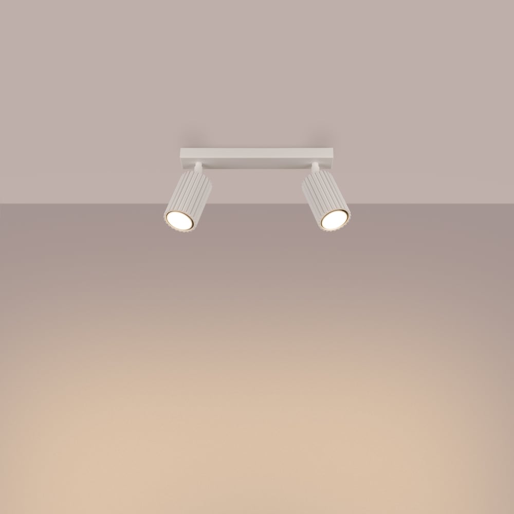 Plafonnier Aluminium Beige GU10 2 Karbon — vue 4