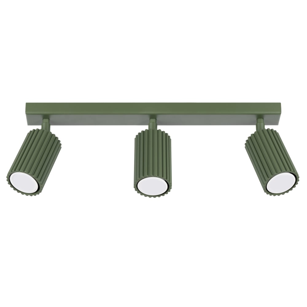 Plafonnier aluminium vert H 17 cm