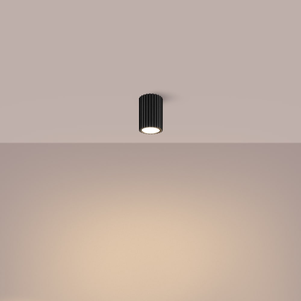 Plafonnier Aluminium Noir GU10 1 Karbon 10 — vue 4