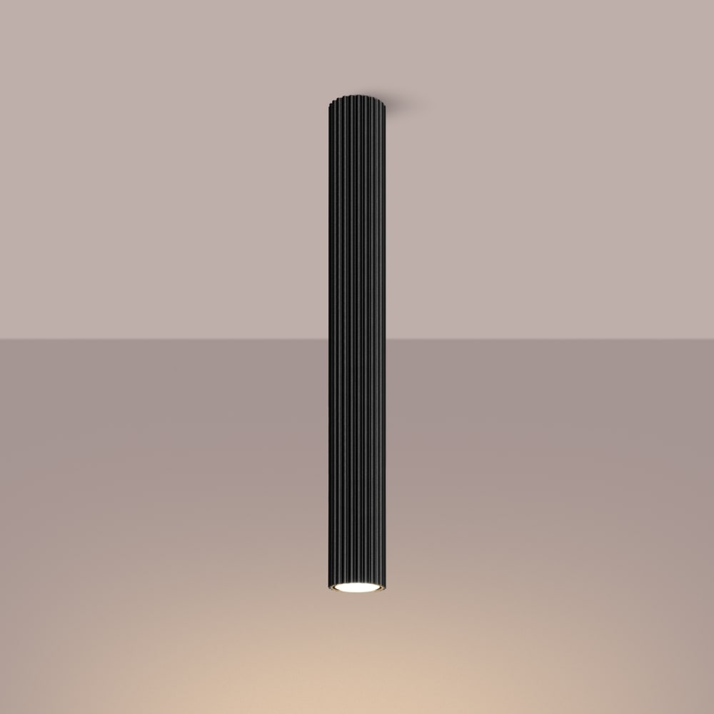 Plafonnier Aluminium Noir GU10 1 Karbon 60 — vue 4
