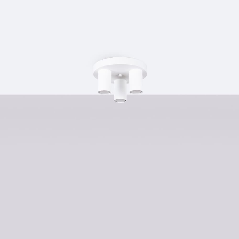 Plafonnier Acier Blanc GU10 3 Lagos — vue 3