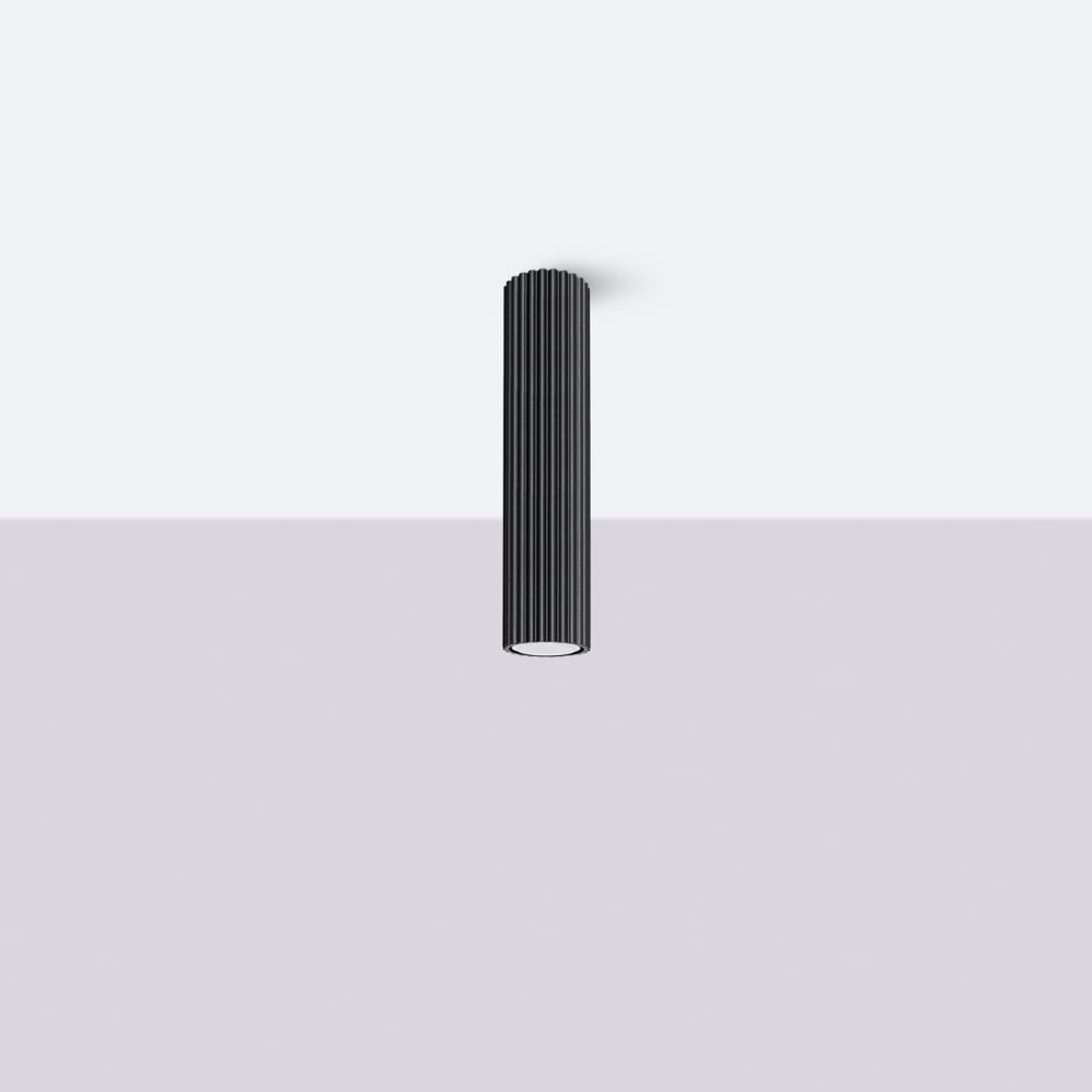 Plafonnier Aluminium Noir GU10 1 Karbon 30 — vue 3