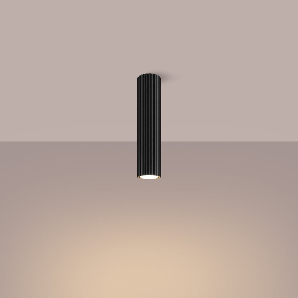 Plafonnier Aluminium Noir GU10 1 Karbon 30 — vue 4