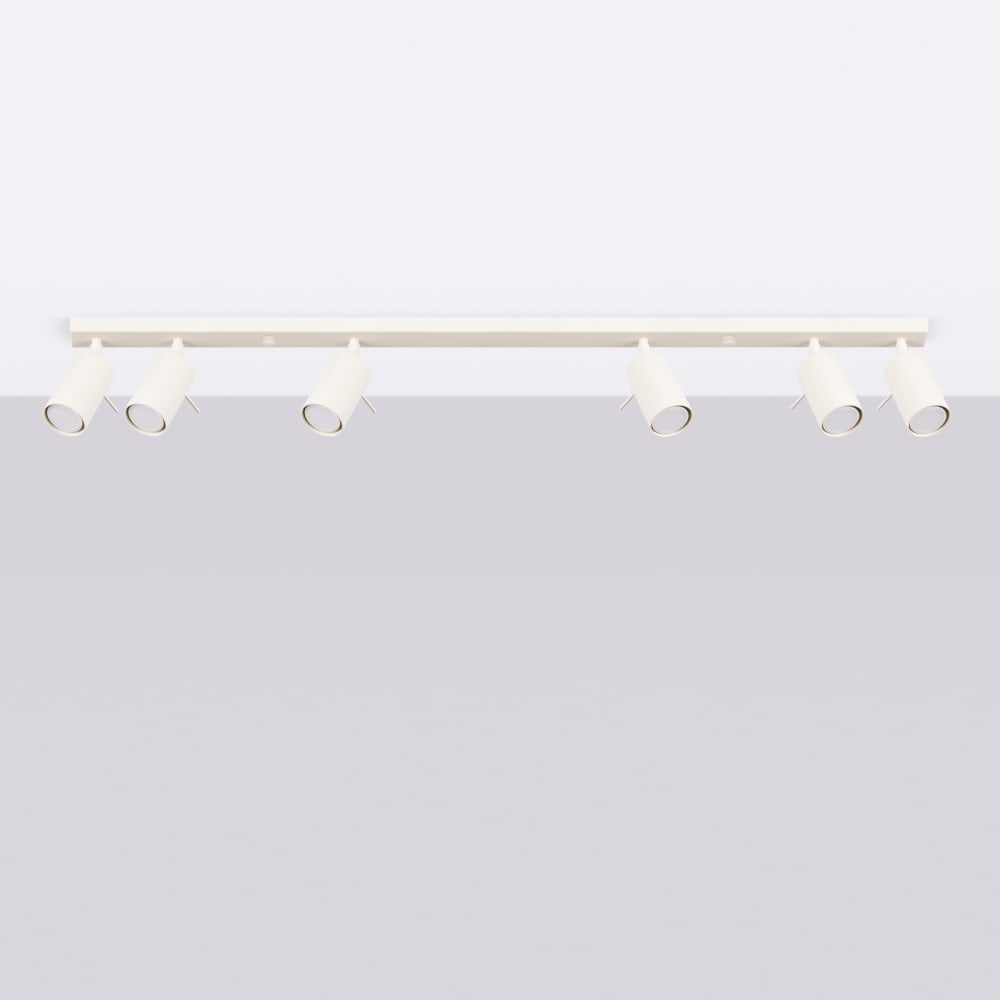 Plafonnier Acier Beige GU10 6 Ring — vue 3