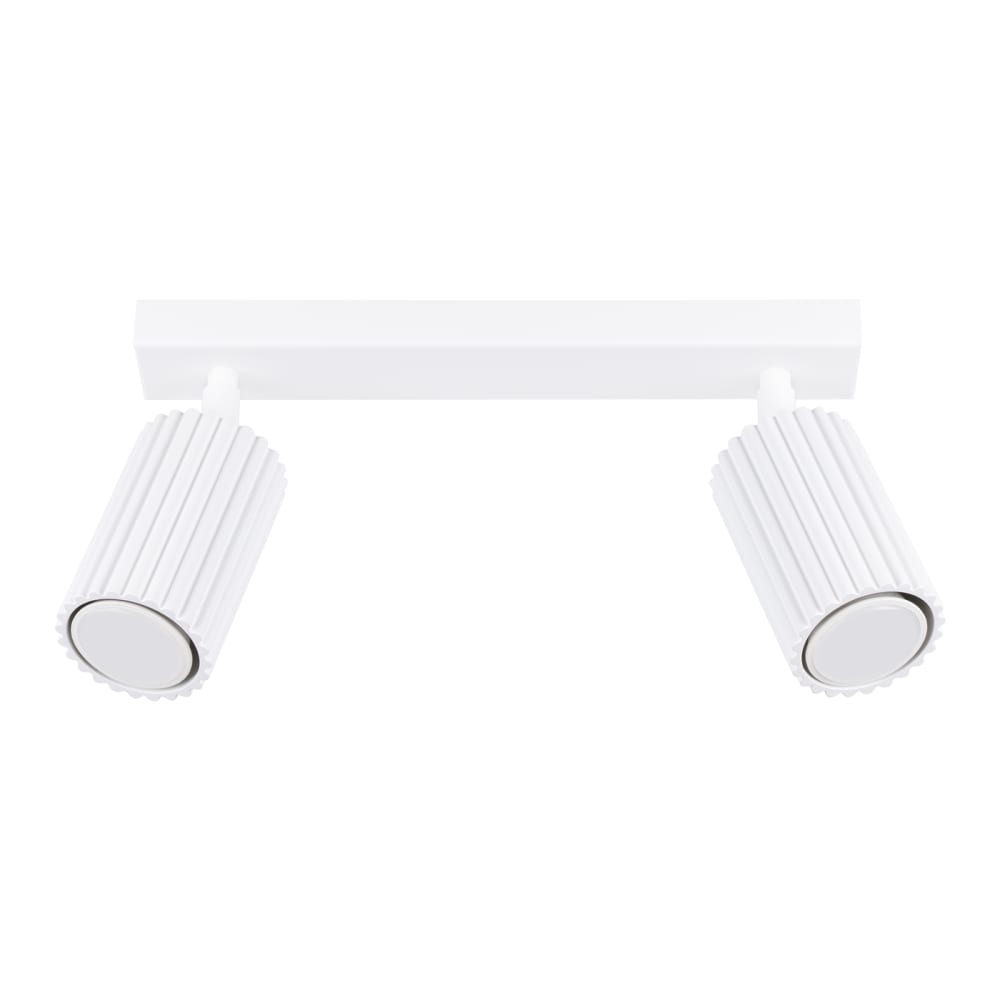 Plafonnier aluminium blanc H 17 cm