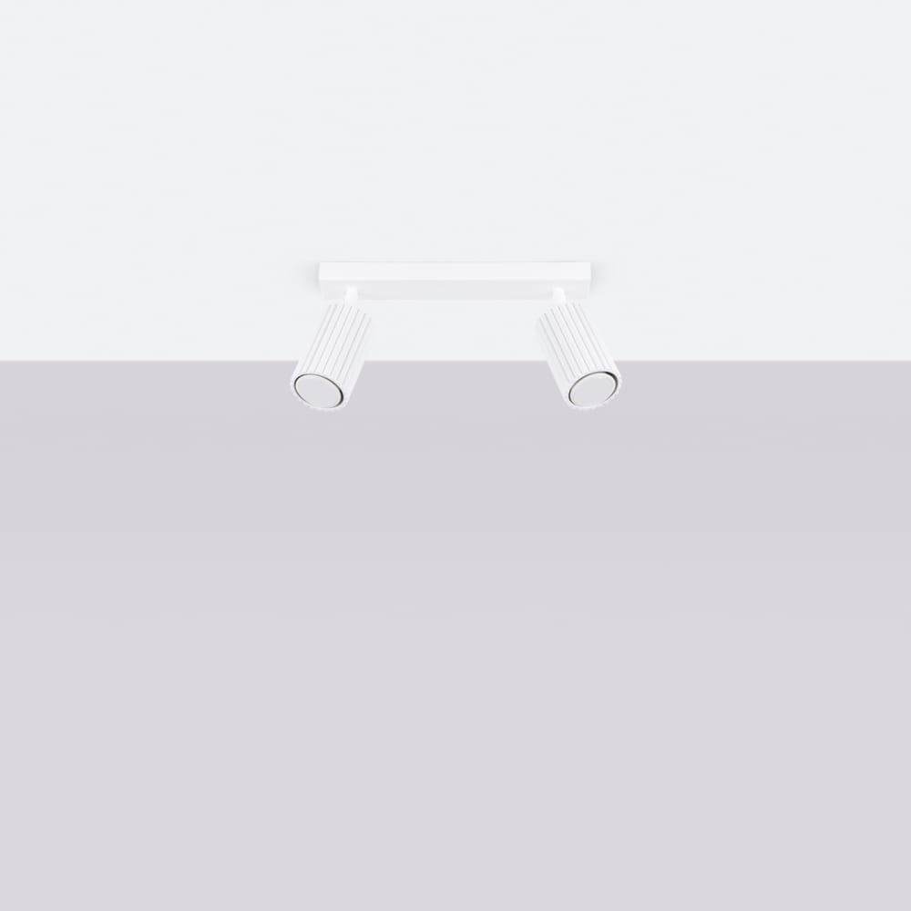 Plafonnier Aluminium Blanc GU10 2 Karbon — vue 3