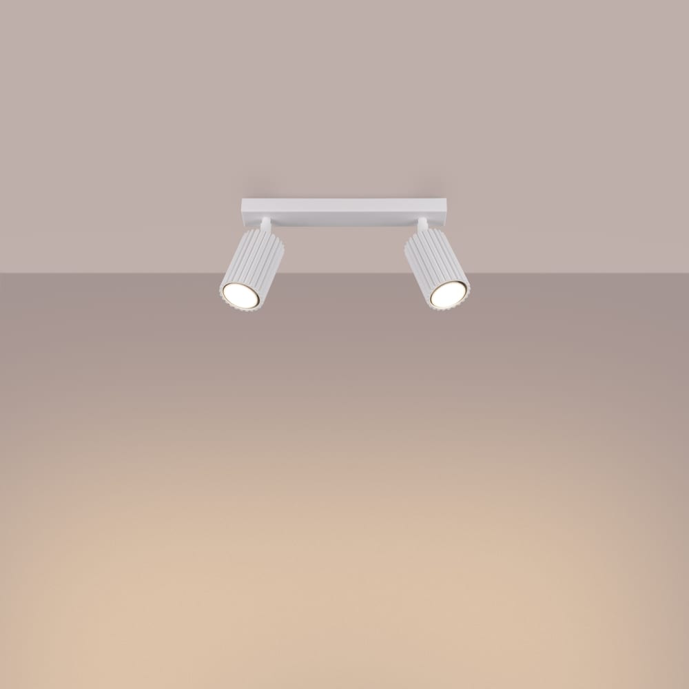 Plafonnier Aluminium Blanc GU10 2 Karbon — vue 4