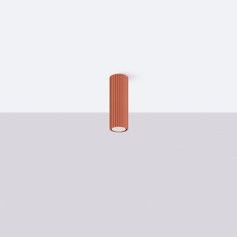Plafonnier Aluminium Ocre Rouge GU10 1 Karbon 20 — vue 3