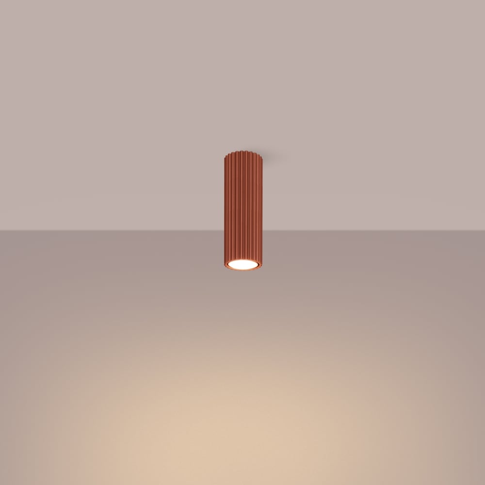 Plafonnier Aluminium Ocre Rouge GU10 1 Karbon 20 — vue 4