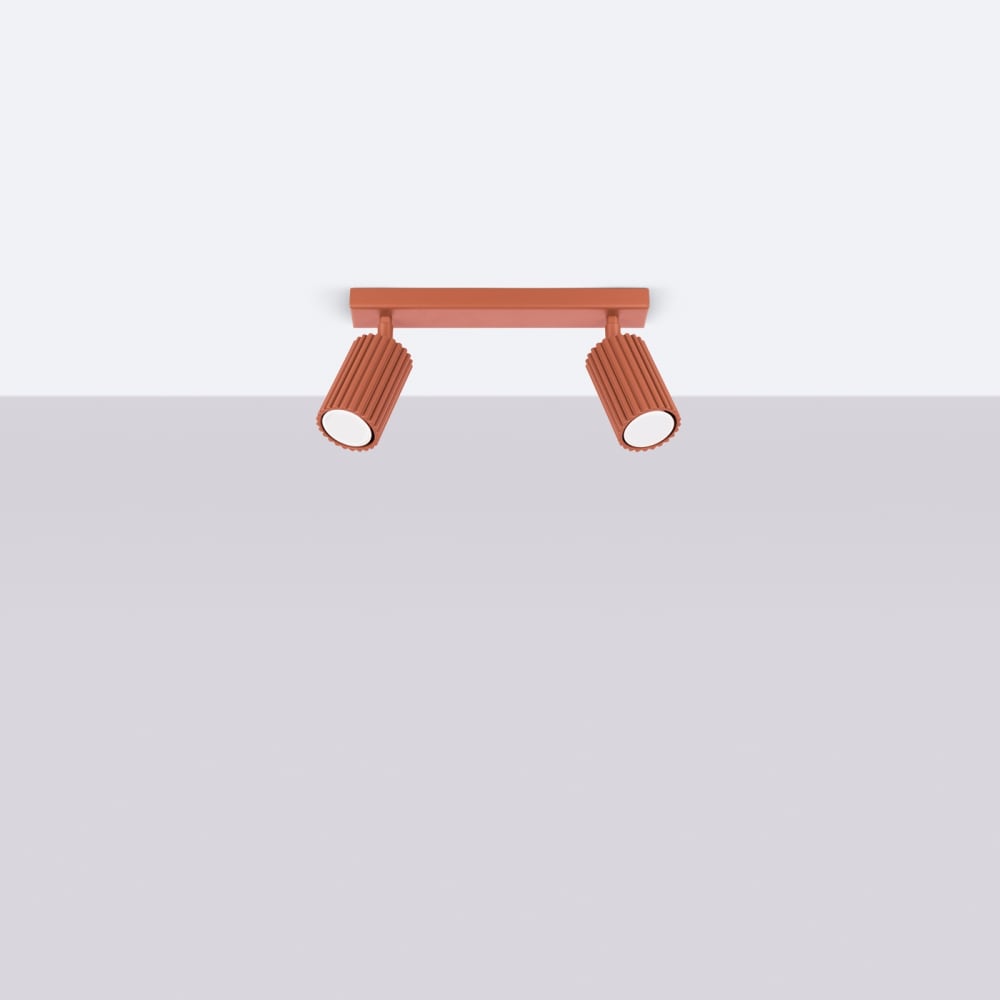 Plafonnier Aluminium Ocre Rouge GU10 2 Karbon — vue 3