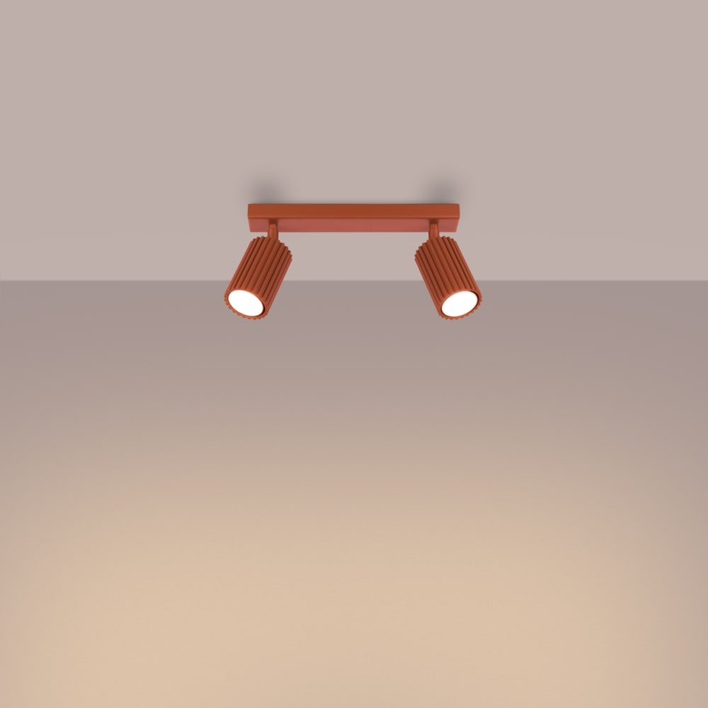 Plafonnier Aluminium Ocre Rouge GU10 2 Karbon — vue 4