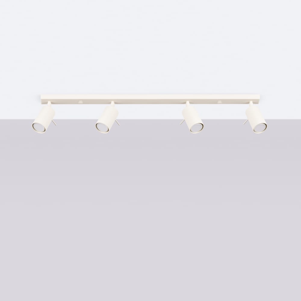 Plafonnier Acier Beige GU10 4 Ring — vue 3