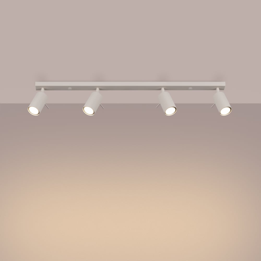 Plafonnier Acier Beige GU10 4 Ring — vue 4