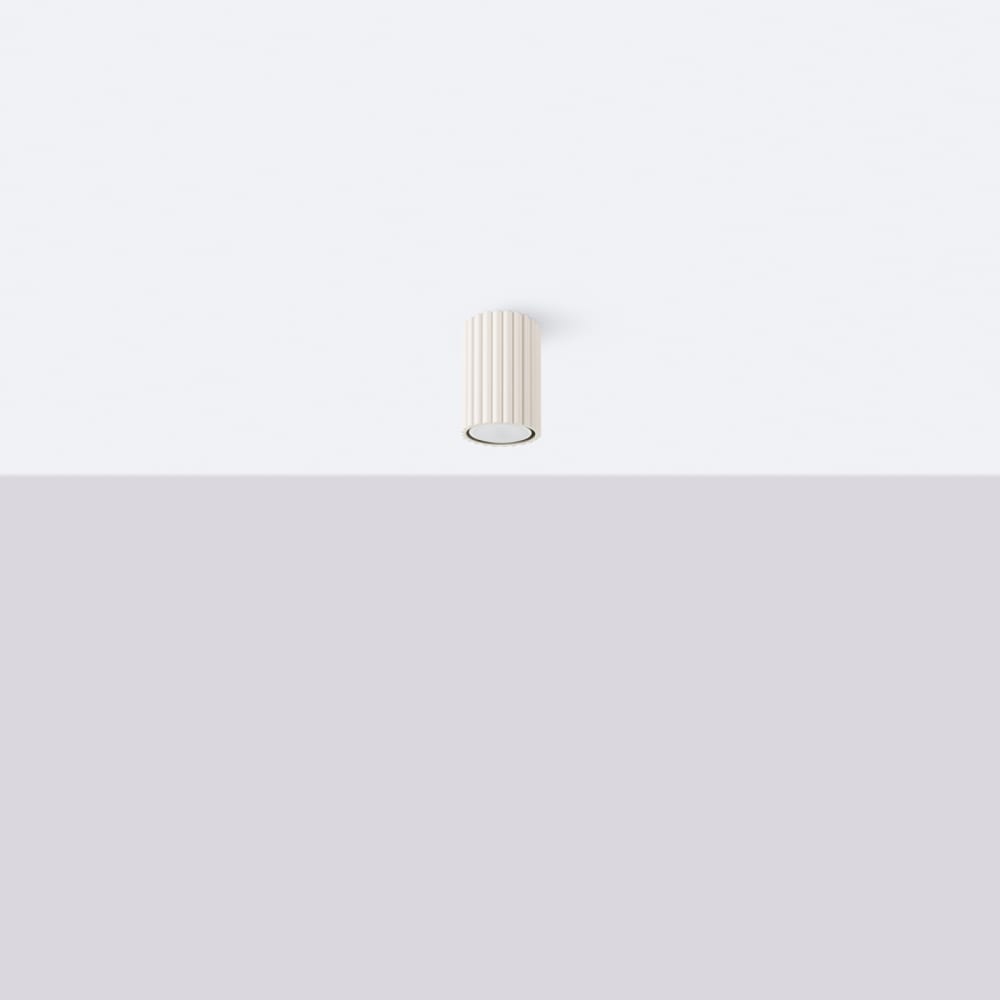 Plafonnier Aluminium Beige GU10 1 Karbon 10 — vue 3