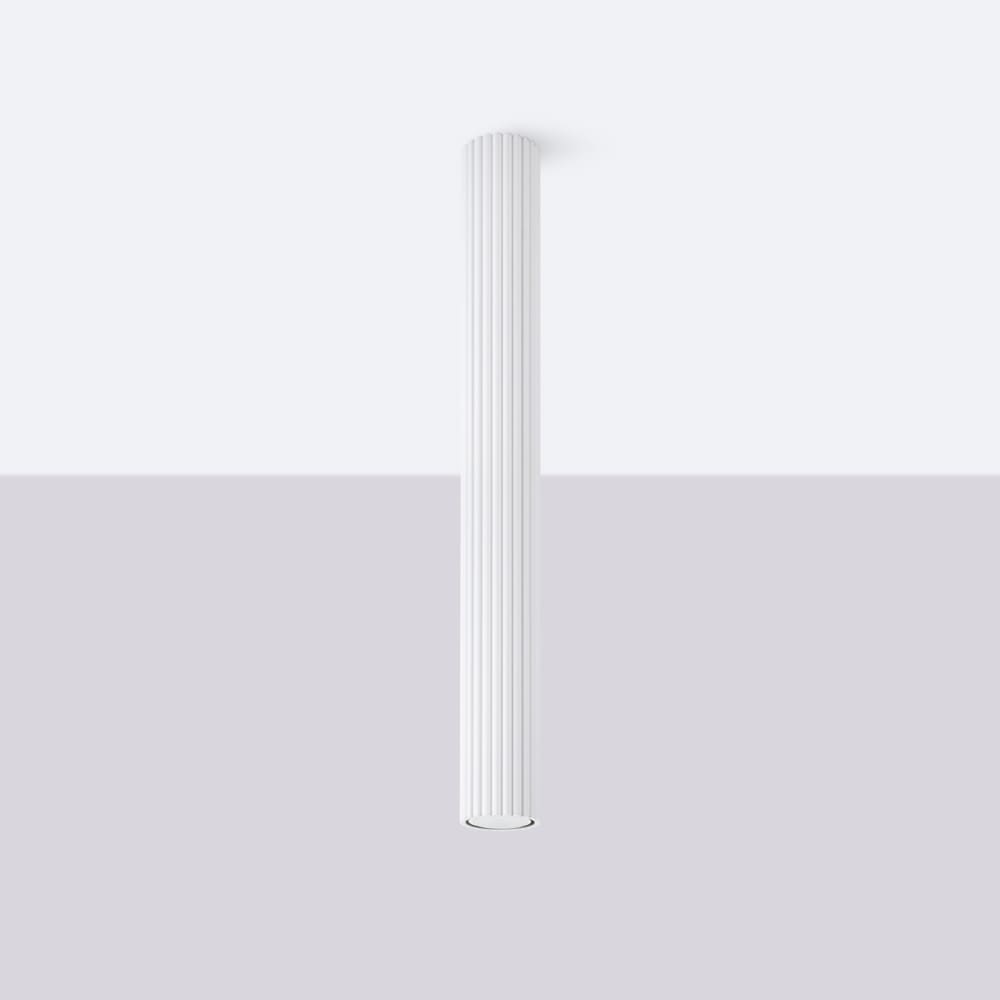 Plafonnier Aluminium Blanc GU10 1 Karbon 60 — vue 3