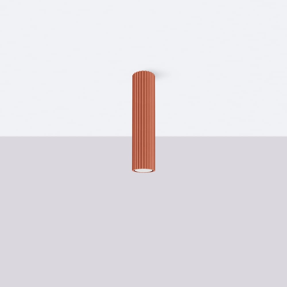 Plafonnier Aluminium Ocre Rouge GU10 1 Karbon 30 — vue 3