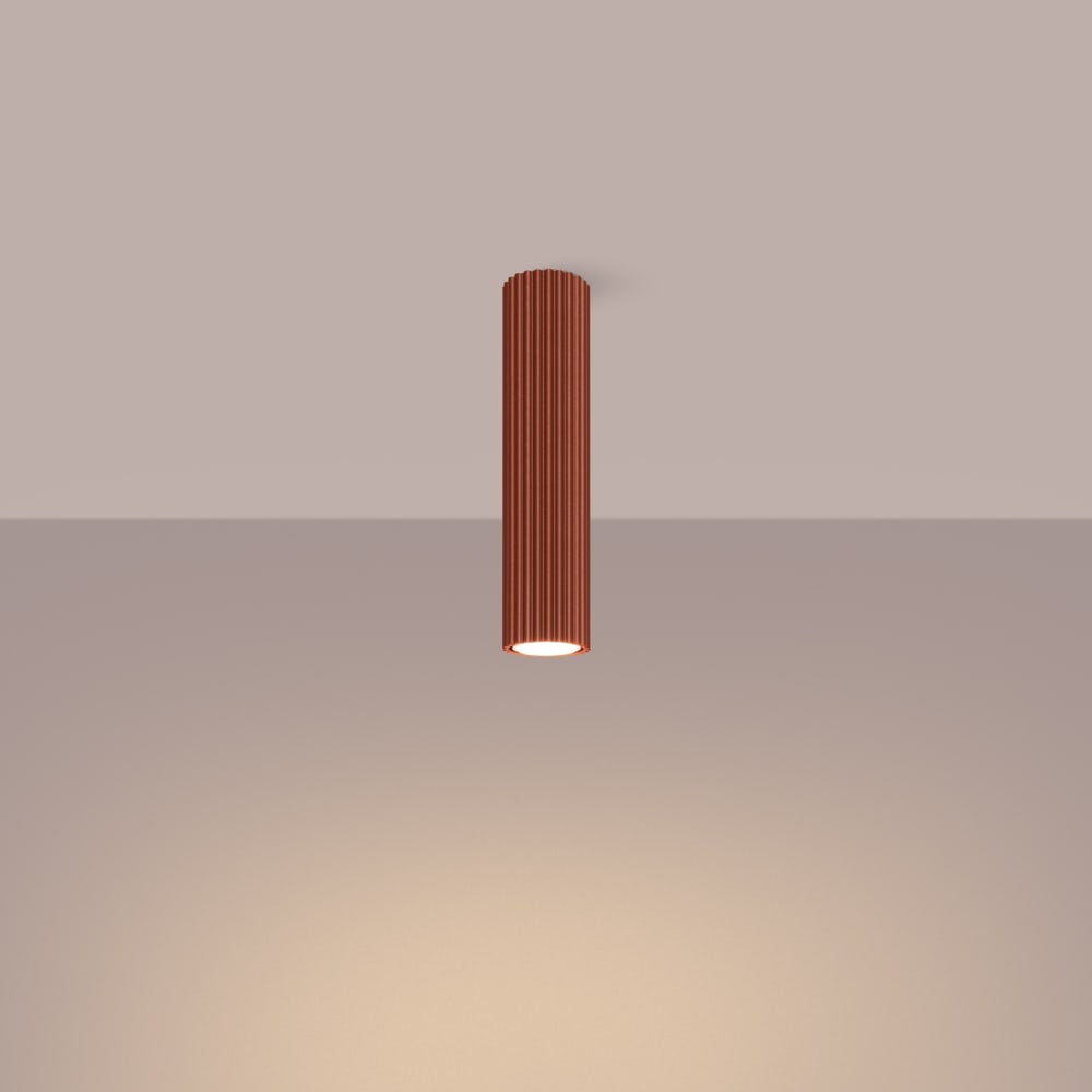 Plafonnier Aluminium Ocre Rouge GU10 1 Karbon 30 — vue 4