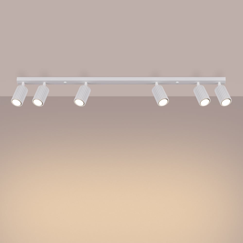 Plafonnier Aluminium Blanc GU10 6 Karbon — vue 4