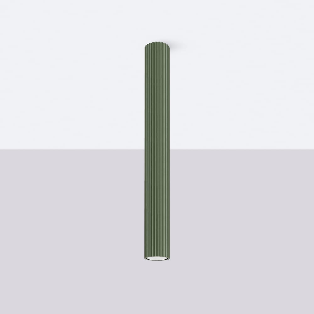 Plafonnier Aluminium Vert Olive GU10 1 Karbon 60 — vue 3