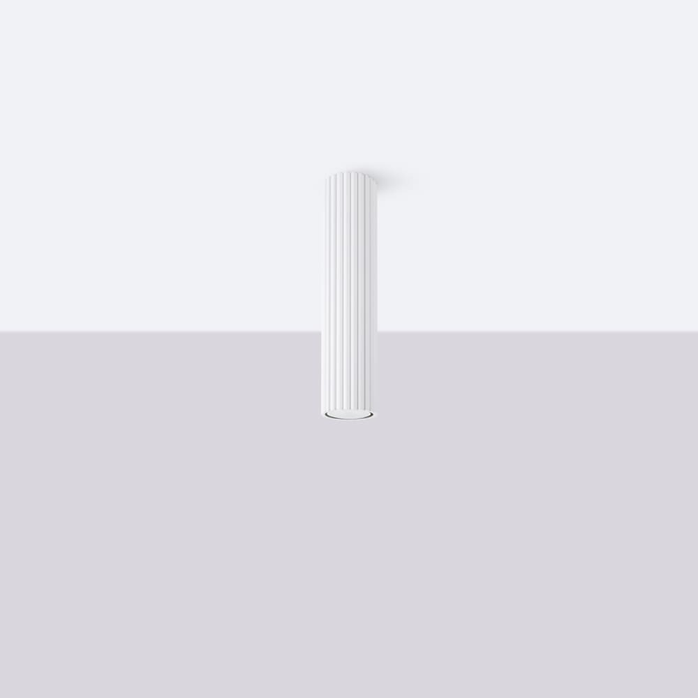 Plafonnier Aluminium Blanc GU10 1 Karbon 30 — vue 3