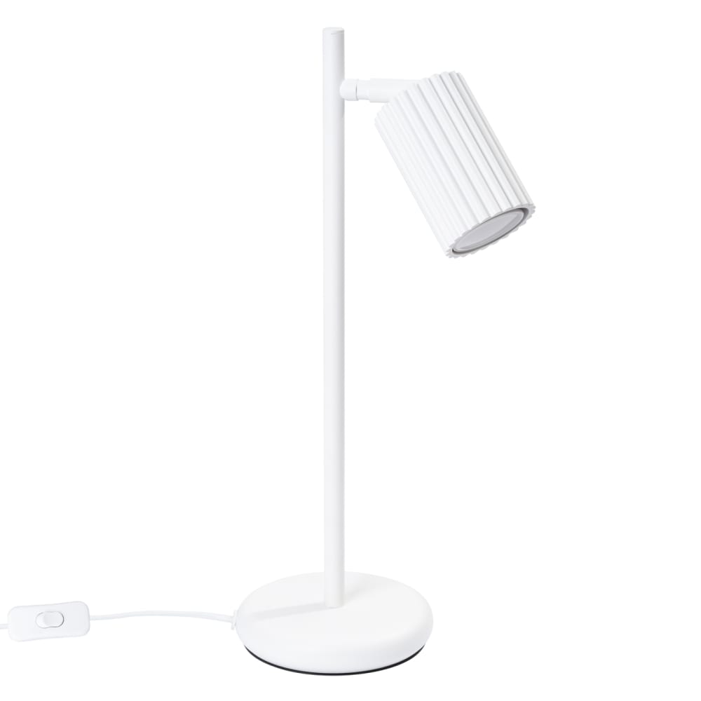 Lampe de bureau aluminium blanc H 43 cm