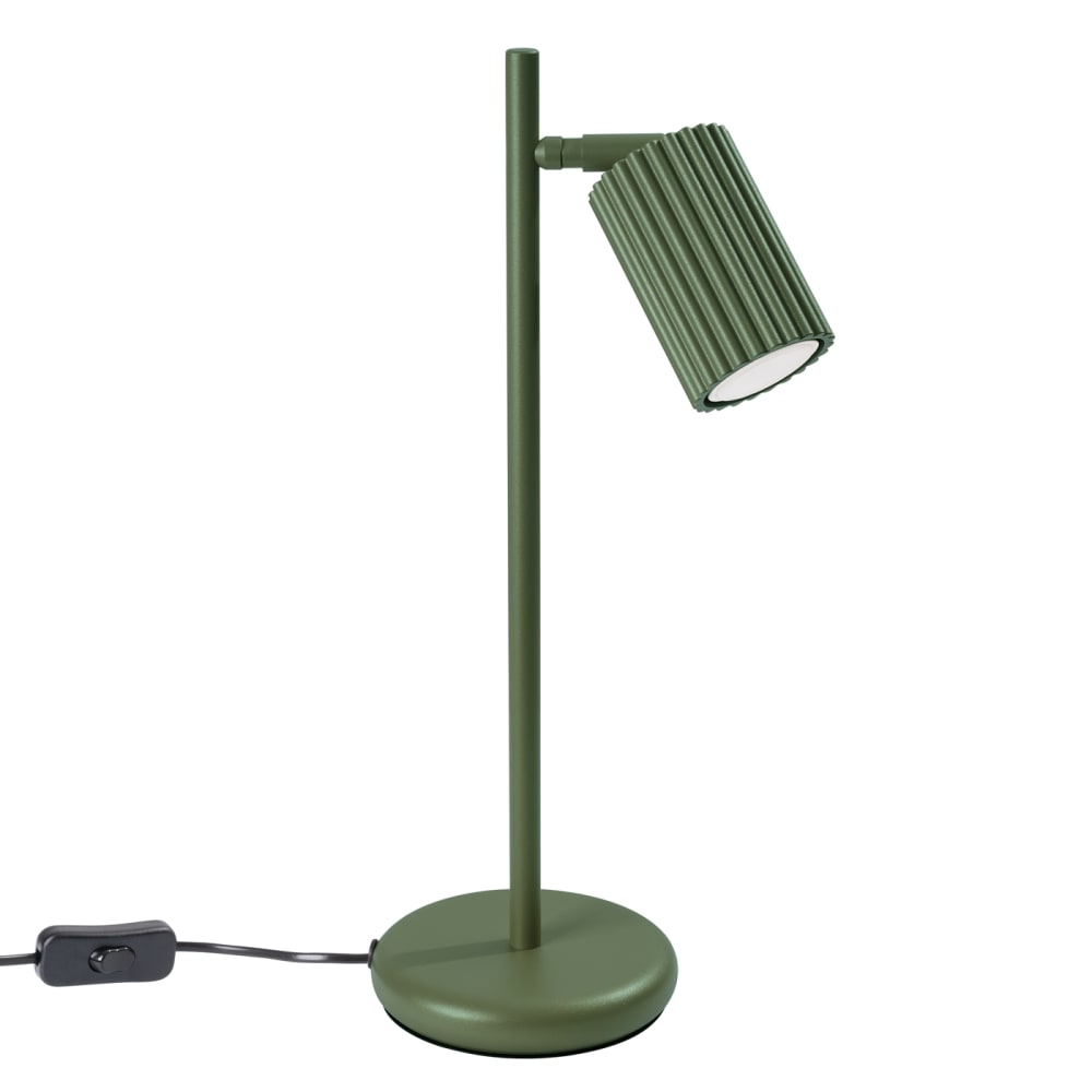 Lampe de bureau aluminium vert H 43 cm
