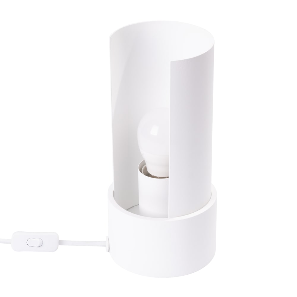 Lampe de bureau acier blanc H 21 cm