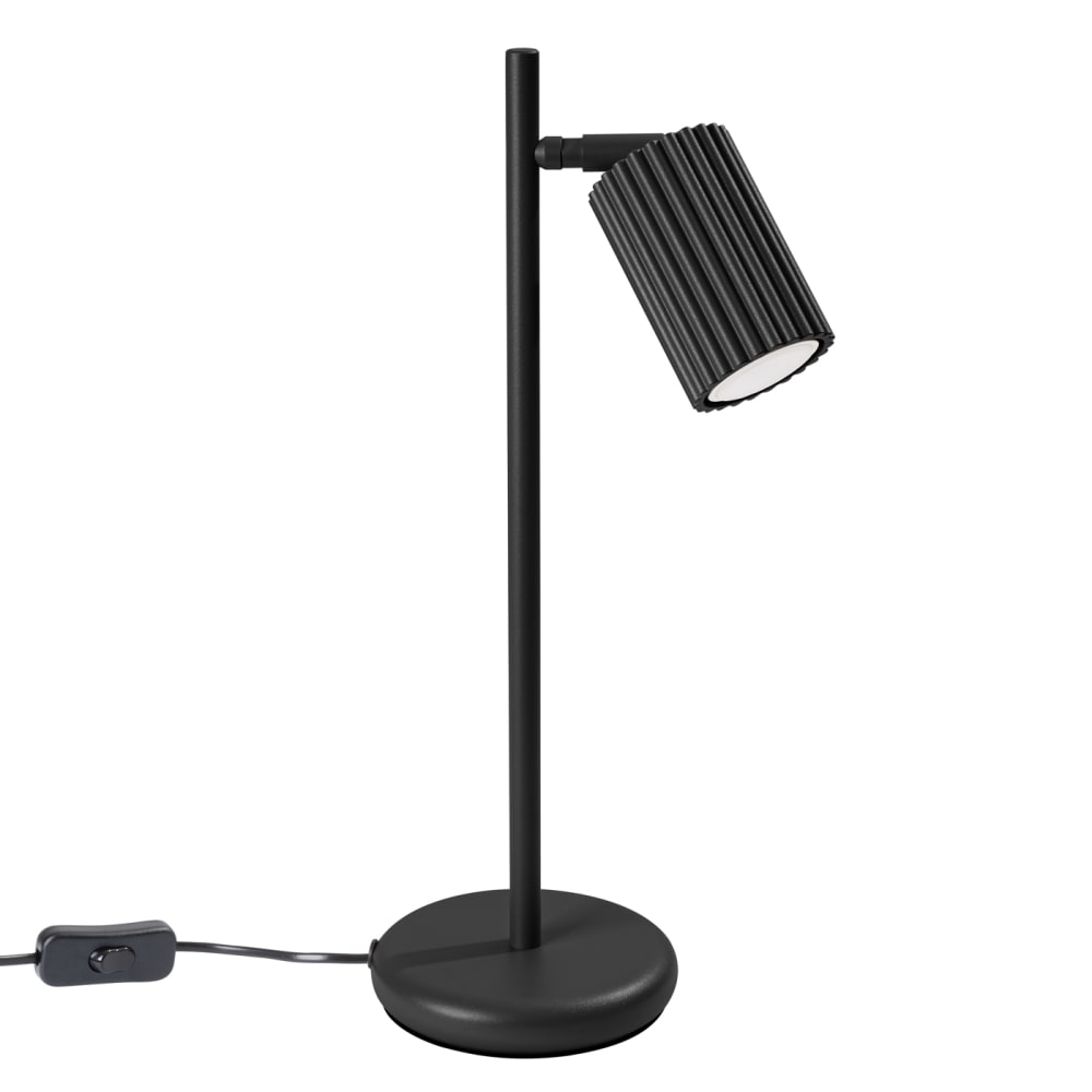 Lampe de bureau aluminium noir H 43 cm