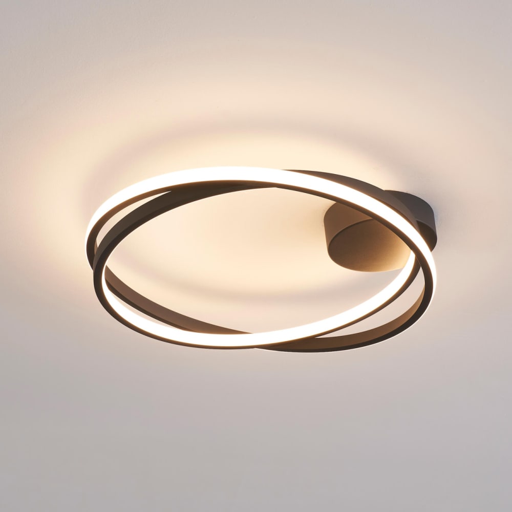 Plafonnier en aluminium, fer et pvc noir 50.8 cm — vue 3