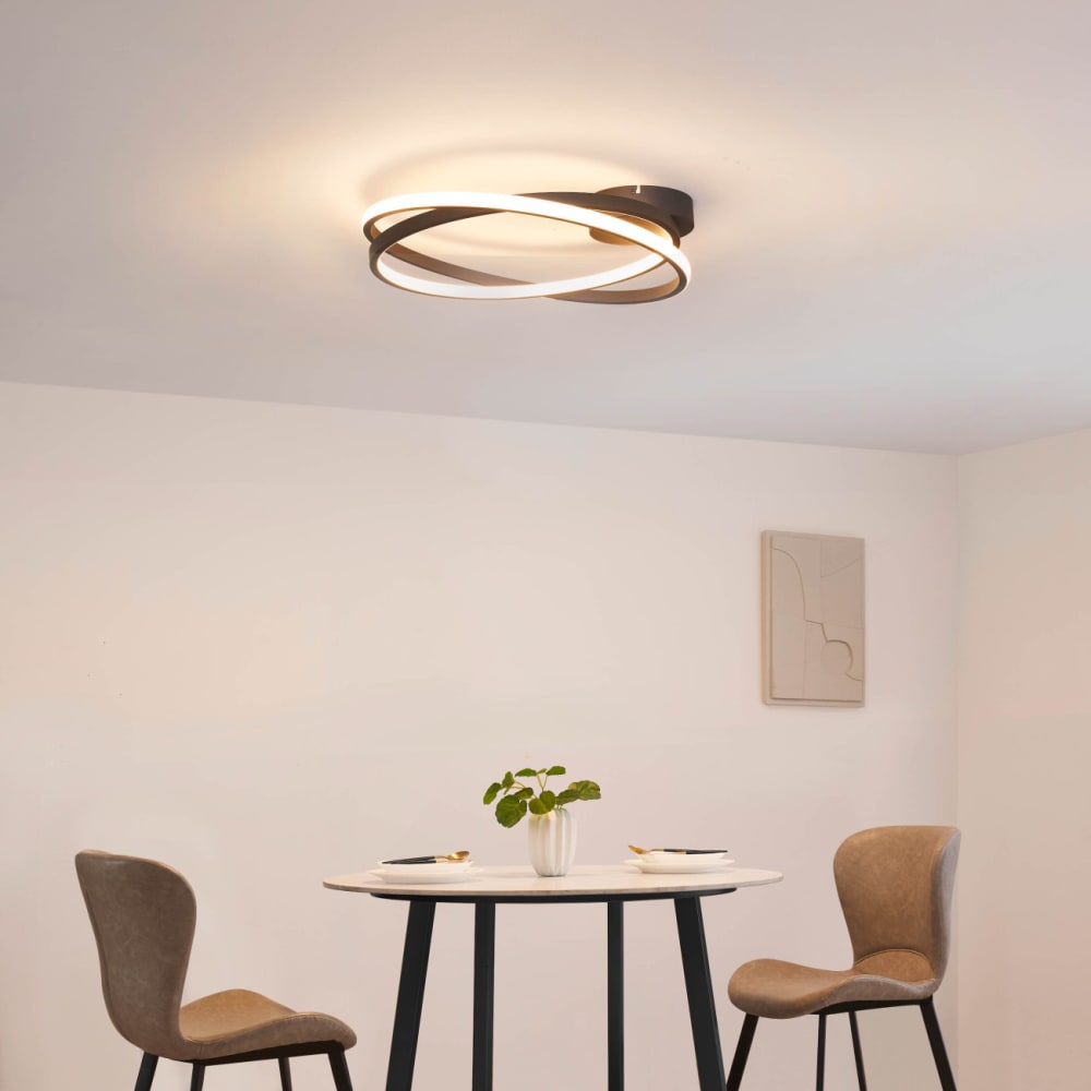 Plafonnier en aluminium, fer et pvc noir 50.8 cm — vue 4