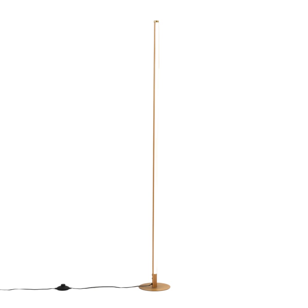 Lampadaire en aluminium, fer et pvc doré / laiton 150 cm