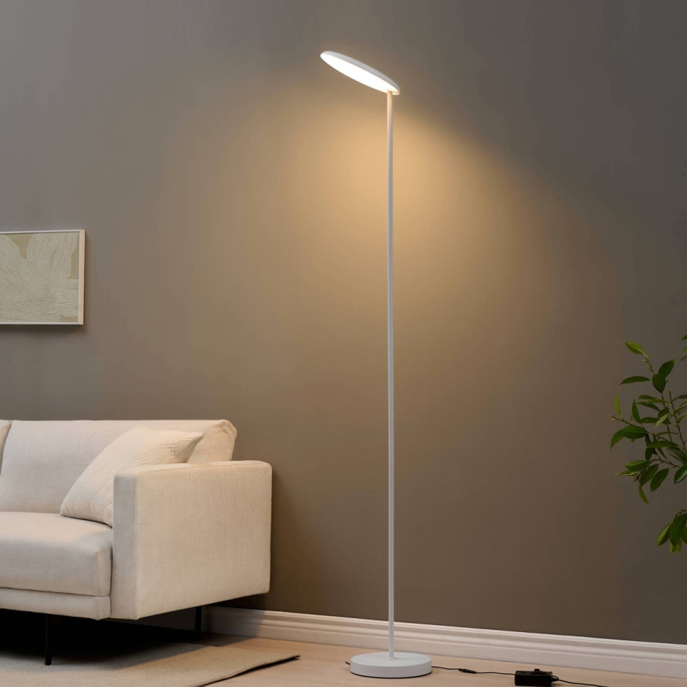 Lampadaire en aluminium, fer et pvc blanc 182 cm - Maisons du Monde