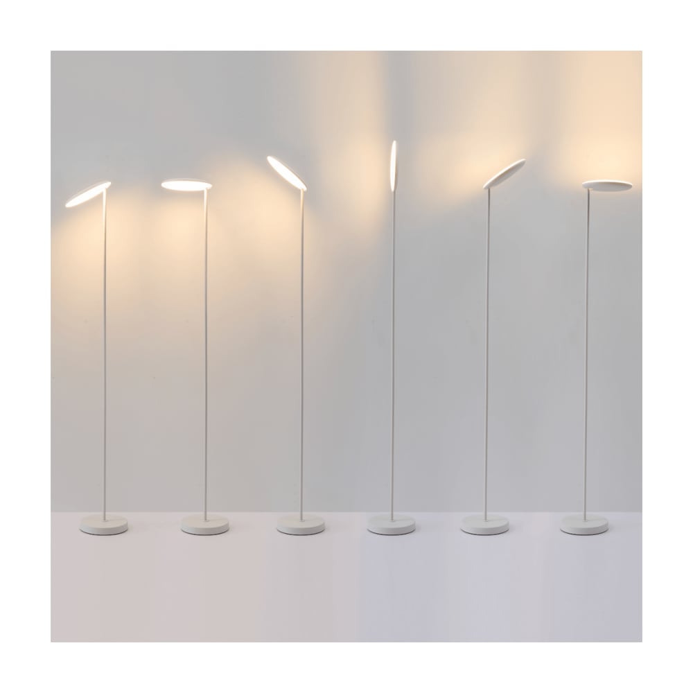 Lampadaire en aluminium, fer et pvc blanc 182 cm — vue 4